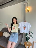 [พร้อมส่ง ส่งไว 24 ชม.] “ cheesy “ ???  เสื้อยืดทรง baby crop  ผ้า cotton 100% ใส่นุ่มสบายมากก สกรีนระบบ dtf อย่างดีเลยน้าา ?✨