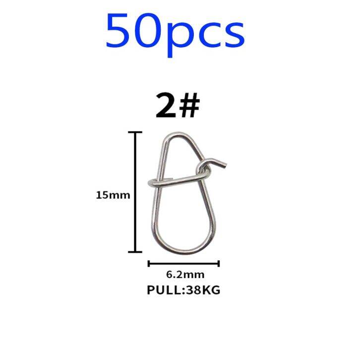 ตัวล็อคคลิปแบบเร็วตะขอสแตนเลสสตีลแหวนข็งเคลื่อนไหวได้สแนปปลอดภัยตัวต่อเบ็ดตกปลา