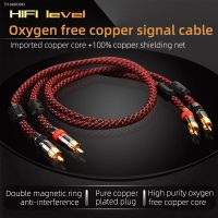 ❁● Hi-Fi Fine RCA Cable High Quality 4N OFC HIFI 2RCA-2RCA Male to Male Audio Cablemain core independent shielding One pair