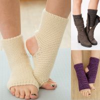 【YD】 Latin Foot Knitted Sport Leg Cover Short Tube Horizontal Strip Ballet Practice Warm Socks