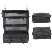 【YF】 Travel Suitcase Shelves Wardrobe Holder Storage Bag Hook Hanging Organizer Home Portable Clothes Rack