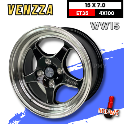 ล้อแม็กขอบ 15x7.0 4x100 ET+35🚗 ยี่ห้อ VENZZA รุ่น WW15 (MIB/MDL)เลเซอร์ 🔥(ราคาต่อ1วง)🔥 ล้อแม็กรถเก๋ง ถ่ายจากสินค้าจริง พิเศษ มีจำนวนจำกัด