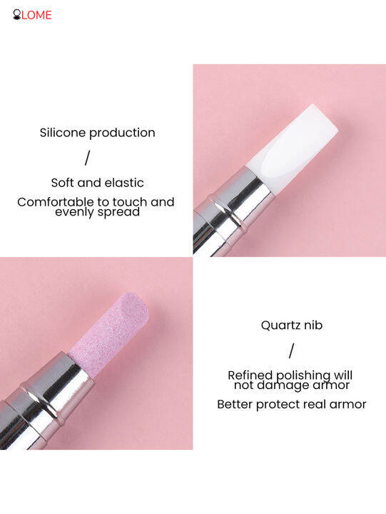 OLOME Dual Tipped Nail Art Acrylic Pen Rhinestone Nail Polish Carving