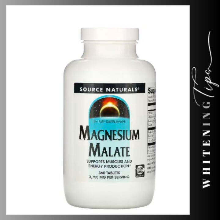 Whitening Tips Source Naturals, Magnesium Malate, 3,750 mg Chelate