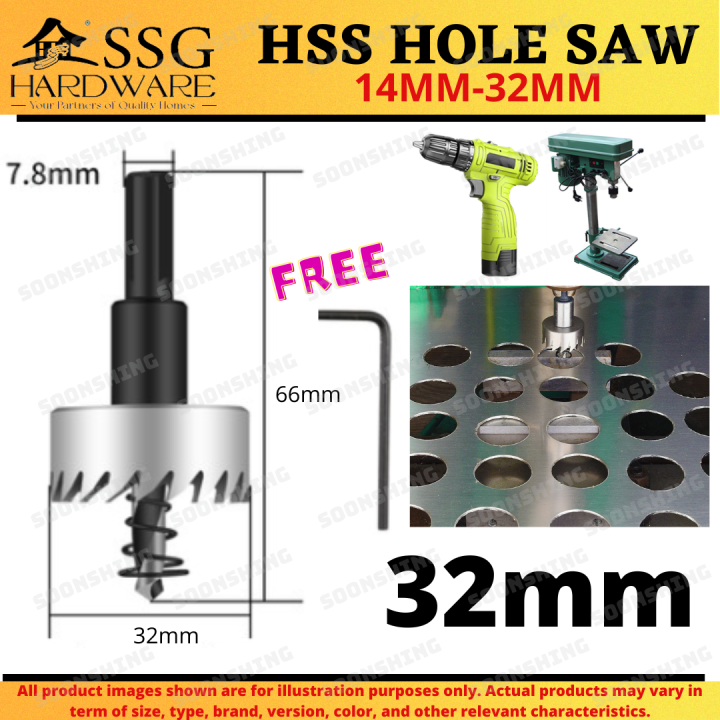 1632mm HSS Metal Hole Saw Drilling Metal Steel Aluminum Iron Hole