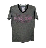 PETROL DENIM แท้ อก36 เสื้อยืดคอวีแขนสั้นสปอตคลาสสิก