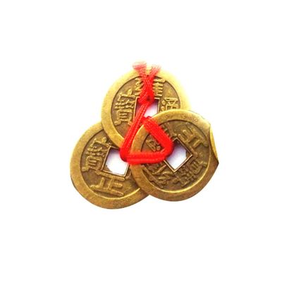 เหรียญทองแดงอัลลอยด์จากจีน3ชิ้นของใหม่เหรียญนำโชคจากจีน Kado Ulang Tahun แห่งโชคลาภความสำเร็จ