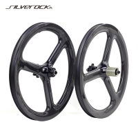 SILVEROCK Trispoke 3ซี่ล้อคาร์บอน16in 349ดิสก์เบรก Clincher สำหรับ FNHON GUST K3 PLUS พับจักรยานชุดล้อ