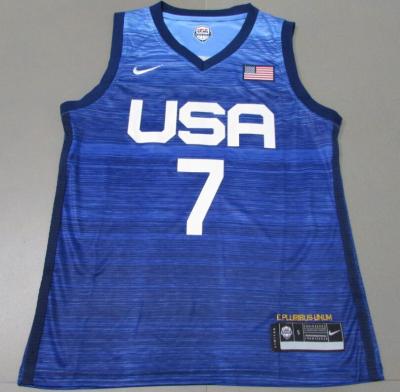 Ready Stock 22/23 Top Quality 7 Kevin Durant USA Basketball Mens 2021 Olympic Edition Player Jersey - Blue