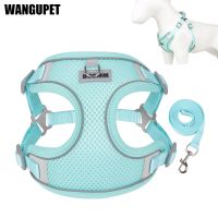 Dog Harness Leash Set Breathable Mesh French Bulldog Chihuahua Outdoor Walking Lead Leash Small Dogs Cats Harness Vest