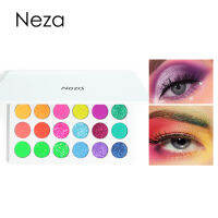 Neza แผ่นสะท้อนแสงหลากสีอายแชโดว์ชุด24สี (กระจก) Pearlescent Shimmer แผ่นอายแชโดว์ Party Glitte ชุดแต่งตากล่องของขวัญวันหยุดสำหรับหญิง