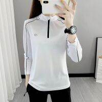 Quick-drying T-shirt Women 39;s Long-sleeved Ice Silk Female Basic Top Stretch Breathable Outdoor Fitness Running Loose Asian Size