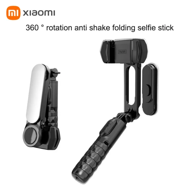 กิมบัลมือถือ-xiaomi-หมุนได้360-ไม้เซลฟี่ขาตั้งกล้องป้องกันภาพสั่นไหวพร้อมการควบคุมรีโมทบลูทูธไร้สายแสง