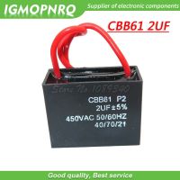 5pcs CBB61 2uf starting capacitance AC Fan Capacitor igmopnrq 450V 2UF CBB Motor Run Capacitor