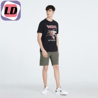 LD DAVIE JONES เสื้อยืดพิมพ์ลาย สีดำ Graphics Print T-Shirt in black TB0195BK