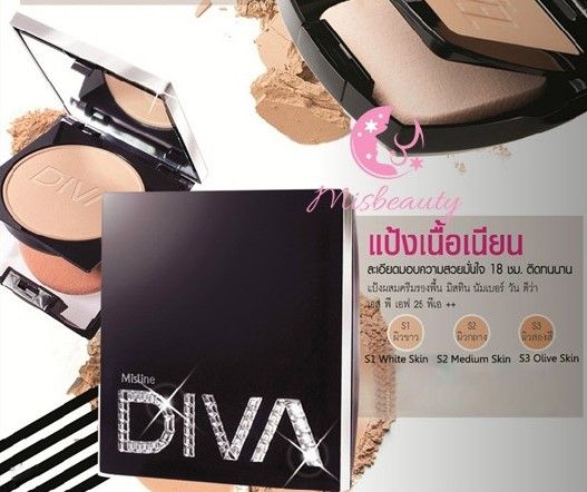 แป้งดีว่า-mistine-number-one-diva-spf-25pa-พร้อมส่ง