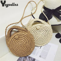 Chic Rattan Summer Bags Ladies Handbag Straw Knitting Beach Bag Women Shoulder Bags Female Circle Messenger Bag Travel Totes