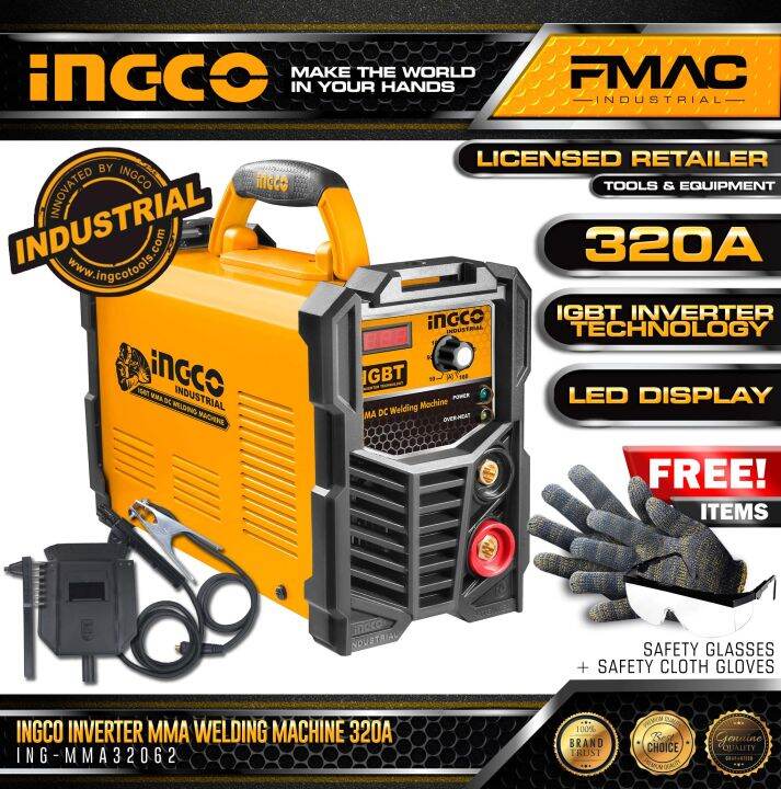 INGCO Inverter MMA Welding Machine 320 INDUSTRIAL INGMMA32062 (WITH