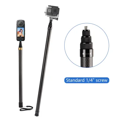 แท่ง Selfiestick คาร์บอนไฟเบอร์รุ่นขยายที่มองไม่เห็น2.9เมตรสำหรับ Insta360 Go3 X3หนึ่ง X2 RS Selfiestick สำหรับกล้อง DJI Action 3 2