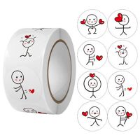 100-500pcs Valentines Day  Stickers Love Labels for Wedding Holiday Gift Decoration Envelope Sealing Stickers Scrapbooking Stickers Labels