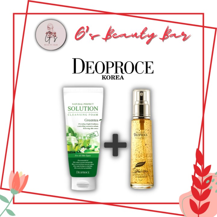 Deoproce Natural Perfect Solution Cleansing Foam Green Tea 170g