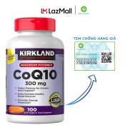 Viên uống bổ tim mạch Kirkland Signature CoQ10 300mg 100 Viên của Mỹ.