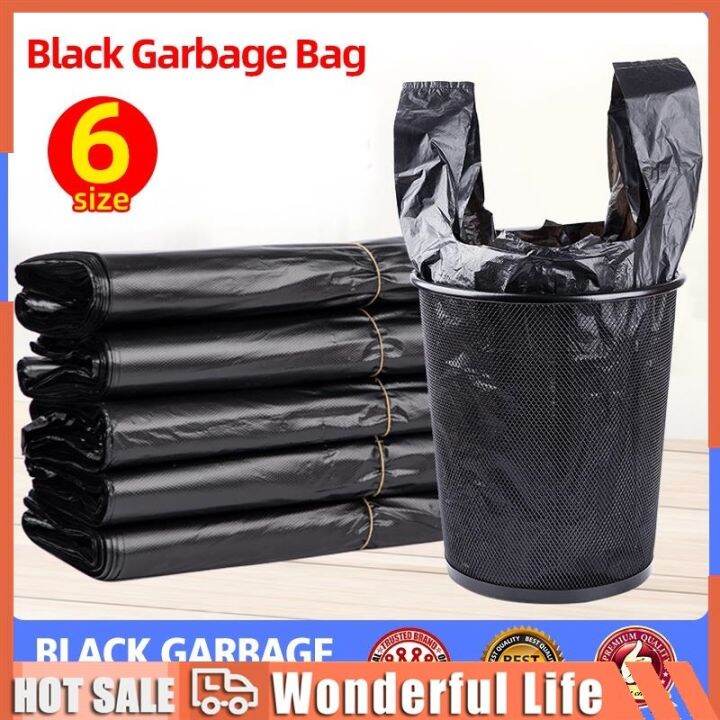 100pcs MAKAPAL Heavy Duty Black Plastic Black Garbage Bag / Black Sando ...