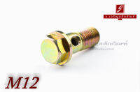 น็อตน้ำมัน Oil Bolt ขนาด M12x1.25x30 แบบ 1 รู