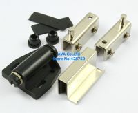 5 Sets Press Open Single Glass Door Pivot Hinge Set Clamp Clip Magnetic Catch Latch