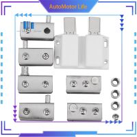 ชุดจับแม่เหล็กคู่เดือยติดบานพับประตูกระจกสแตนเลสอายุการใช้งานประตูกระจก5 8มม. อัตโนมัติ