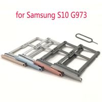 อะแดปเตอร์ถาดซิมการ์ดโทรศัพท์สำหรับ Galaxy S10 G973F G973 G973N G973U G973W G973D ที่อยู่อาศัยเดิมผู้ถือไมโครการ์ด SD ใหม่