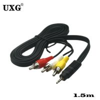 5FT 2.5mm Jack To 3 X RCA Phono Lead Audio / Video AV Cable 2.5mm To AV Video Cable For Net Media Player 1.5m