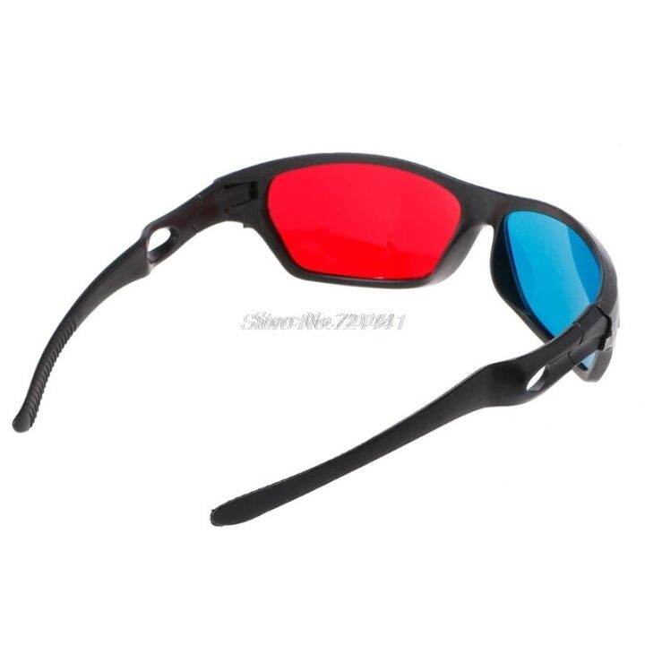 fast-delivery-baoqingli0370336-แว่นตา3d-anaglyph-สีแดงสีน้ำเงินกรอบสีขาวอเนกประสงค์สำหรับดีวีดีเกมดูหนังทีวีวิดีโอสินค้าอิเล็กทรอนิกส์