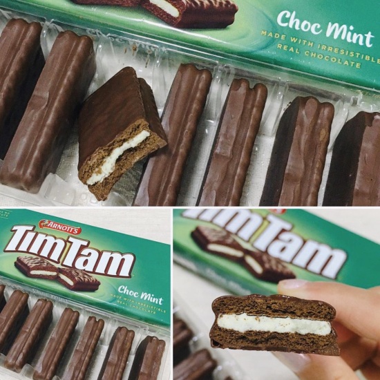 Bánh quy phủ chocolate timtam choc mint - vị bạc hà chocolate - ảnh sản phẩm 4