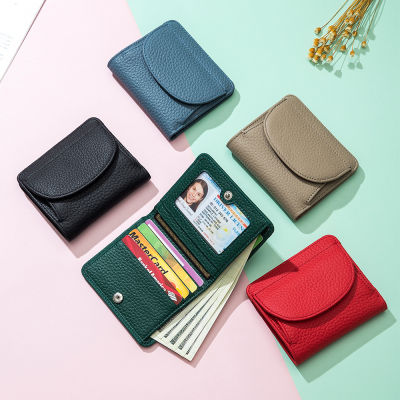 กระเป๋าสตางค์หนังแท้มินิสำหรับผู้หญิง 2022 ใหม่มัลติฟังก์ชั่นกระเป๋าสตางค์ใบเล็กที่ใส่บัตร rfid กระเป๋าเงินขนาดเล็กบางเฉียบสำหรับผู้หญิงสไตล์ญี่ปุ่น
