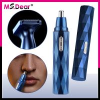 ZZOOI Ms.Dear Electric Nose Hair Ear Trimmer Stainless Steel Manual Washable Portable Hair Remover Nose Vibrissa Razor Shaver Tools