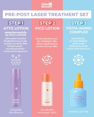 VIKKASKINCARE  ATTO LOTION + PICO LOTION 100 ML น้ำตบหน้าใสฉ่ำเงา ปรับสมดุลผิว ผิวหน้ากระจ่างใส ผลัดเซลล์ผิว