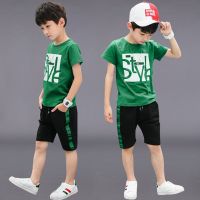 Boys Clothes Set Short Sleeve T-Shirt +Pants Summer Kids Boy Sports Suit Children Clothing Outfits Teen 5 6 7 8 9 10 11 12 Years