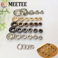 【CW】 Meetee 100pc 3.5-15mm Eyelet O Rivet Buttons Garment Webbing Shoes Sewing Accessories