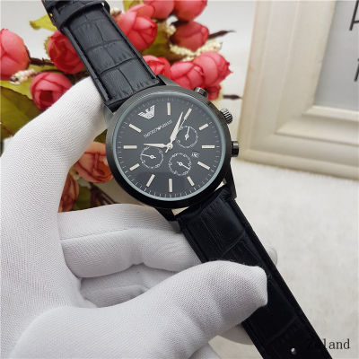 (คุ้มค่ามาก) นาฬิกาข้อมือควอทซ์ผู้ชายสุดหรูสายหนังนาฬิกาข้อมือผู้ชายนาฬิกาแฟชั่นลำลองสำหรับผู้ชายคุณภาพสูง
