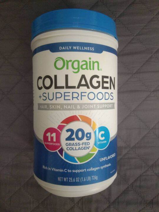 Orgain Collagen +Superfoods with 20g GrassFed Collagen Unflavored 25