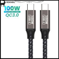 BDKNBU ชิปตัวสร้างแล็ปท็อปและแท็บเล็ต PD 100W สายข้อมูลที่ชาร์จไฟรวดเร็ว USB C เป็น USB Type C