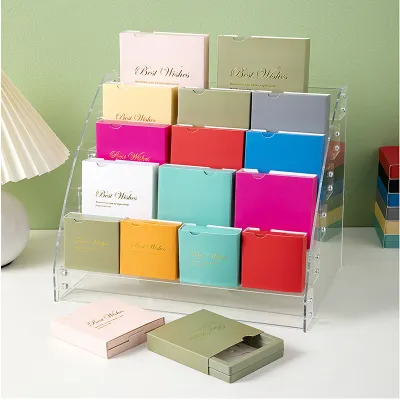 Suspension Paper Cover Display Stand Necklace Scratch Proof Dust Storage Case Earring Ring Jewelry Box