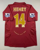 เสื้อฟุตบอล ย้อนยุค อาเซนอล เหย้า 2005 Retro Arsenal Home พร้อมเบอร์ชื่อ 14 HENRY อาร์มพรีเมียร์แบบกัมมะหยี่ อำลาไฮบิวรี่ เรโทร คลาสสิค 2005-06