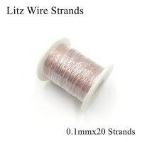 【┋】 kiatuj 20เมตร/ล็อต0.1mmx20เส้น Litz เส้นลวด Braided Polyurethane Enameled สายทองแดงโพลีเอสเตอร์เหมืองเสาอากาศ