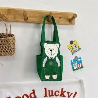 hot！【DT】▪☃  Cartoon Cup Handbag Thermal Insulation Glass Canvas Student Kettle Cover