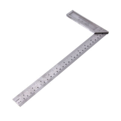 ไม้ฉาก ไม้บรรทัดฉากSquare ruler 300MM ไม้ฉากปรับมุม ไม้ฉากเหล็ก ไม้บันทัดช่าง ฉากวัดไม้สแตนเลส 30cm L-Shaped Metal Ruler