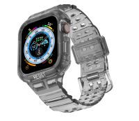 Protective Transparent Cover for Apple Watch Band Case 45mm 41mm 44mm Iwatch Series 7 6 5 SE TPU Sport Strap