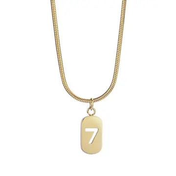 Gold on sale number pendant