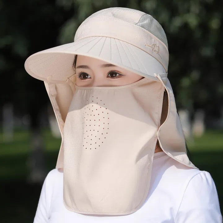 cc-sun-hat-woman-summer-womens-uv-protection-cap-outdoor-travel-cycling-face-mask-hat-shawl-hats-windproof-removable-tea-picking